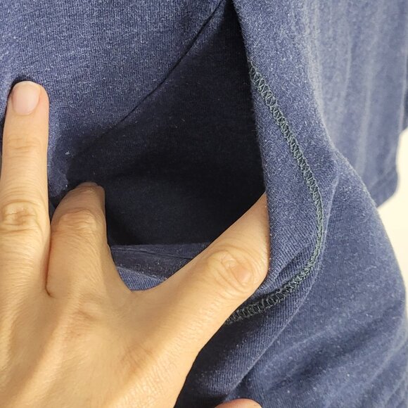 Roots Active Women's Blue Votton Blend Long Sleeve Pockets Hooded Sweatshirt S - Picture 5 of 11